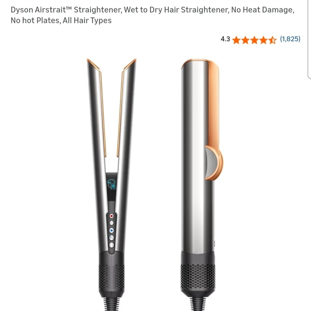 Dyson Airstrait Hair Straightener - Silver and Orange